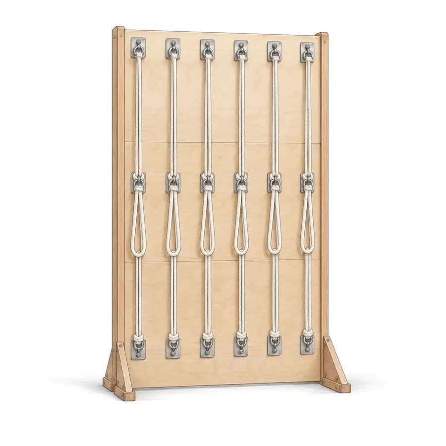 Iyengar Rope Wall, a yoga prop illustration