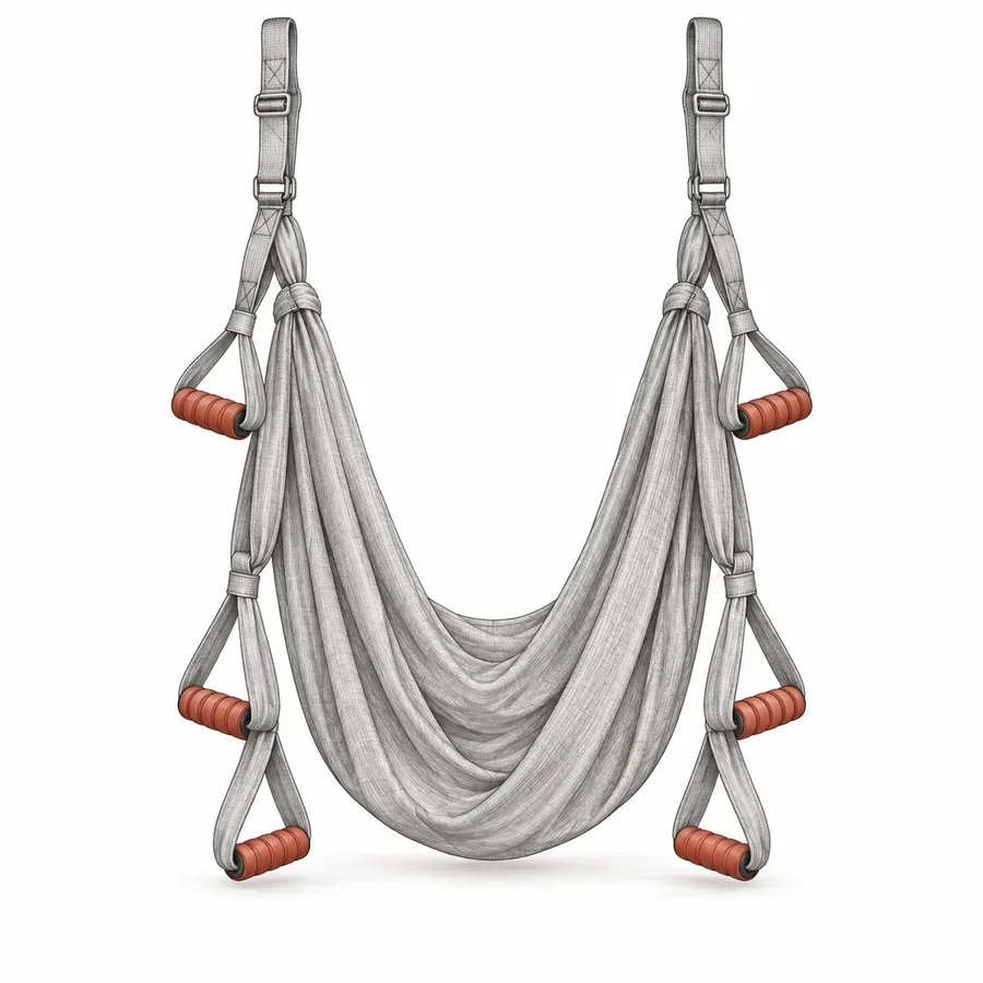 Yoga Swing, a yoga prop illustration