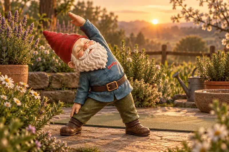 Morning Flow yoga sequence with the gnome