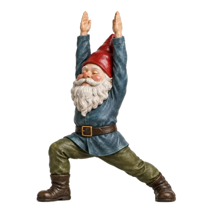 Yoga illustration: Warrior I — Vīrabhadrāsana I