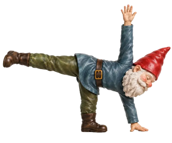 Yoga illustration: Revolved Half Moon — Parivṛtta Ardha Chandrāsana
