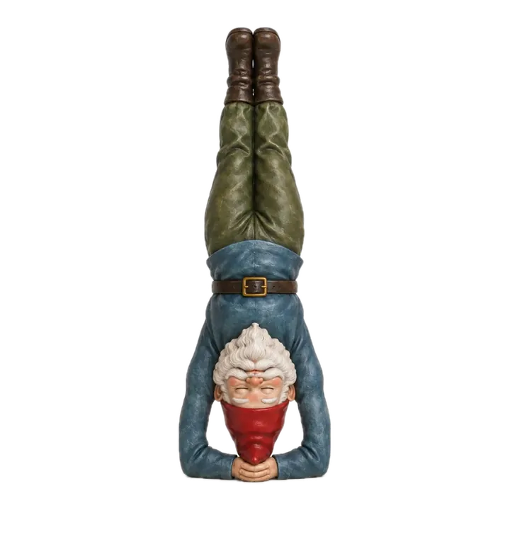 Yoga illustration: Bound Hands Headstand — Baddha Hasta Śīrṣāsana