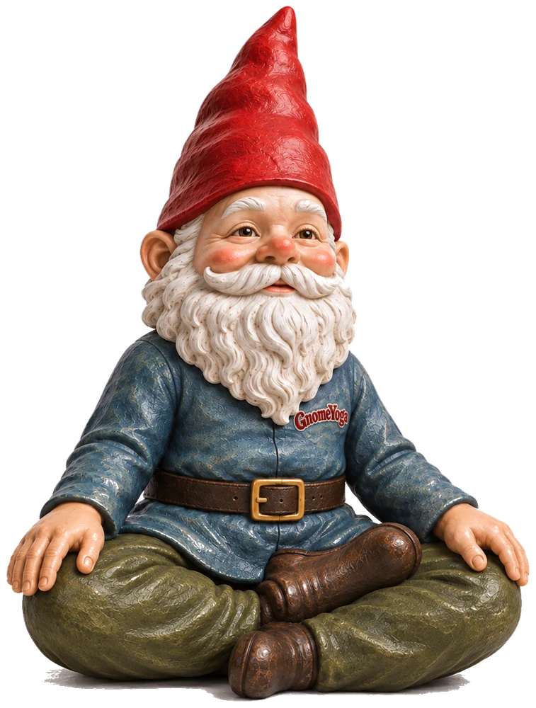The GnomeYoga mascot